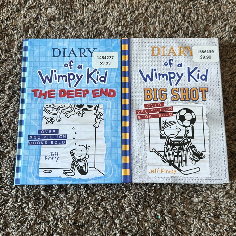 Diary of a Wimpy Kid Hardcover Books NEW The Deep End And Big Shot